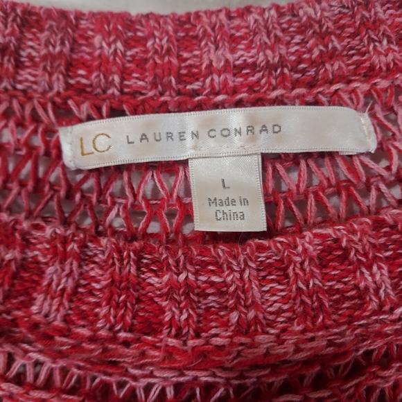 LC Lauren Conrad Textured Red Sweater - Picture 2 of 7